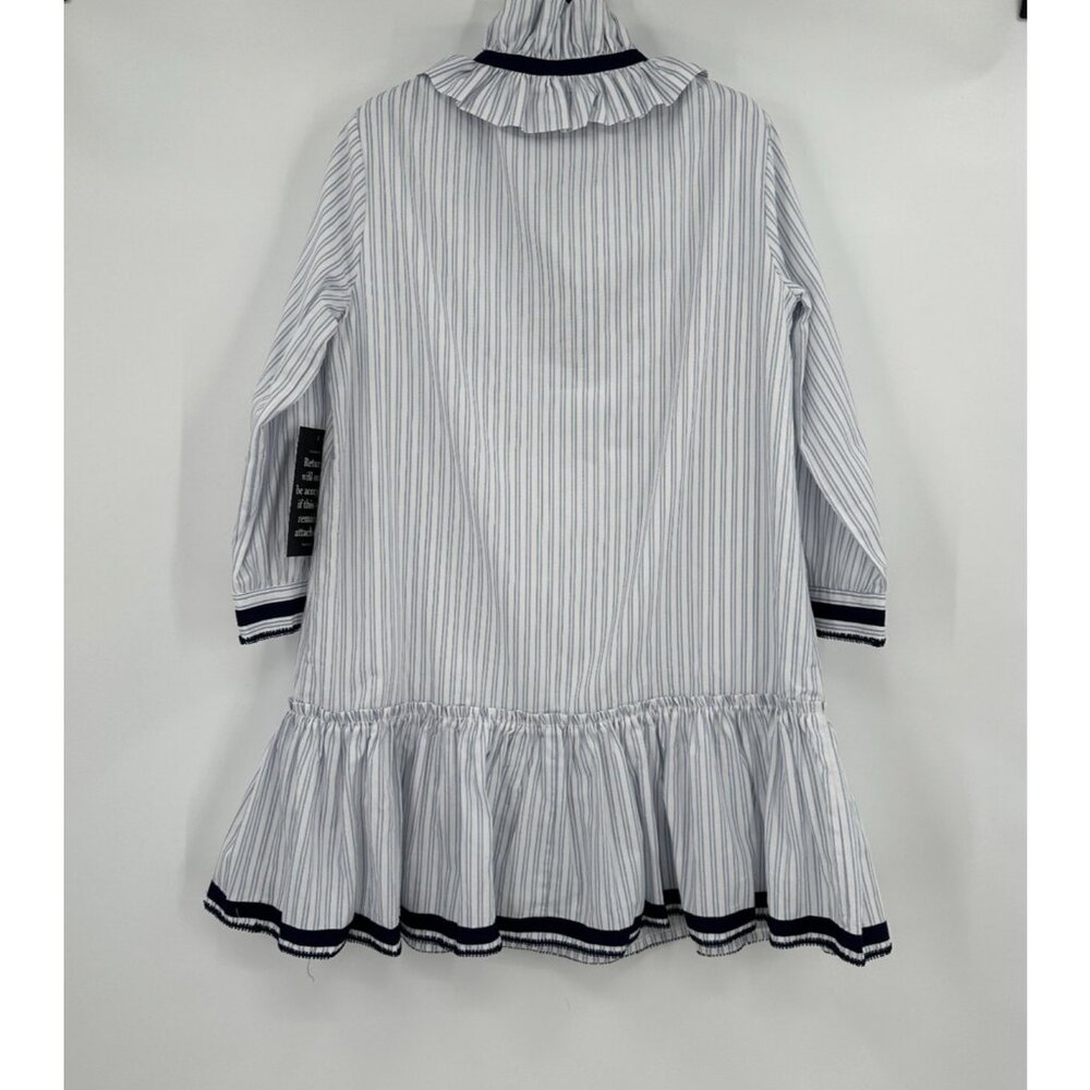 Tuckernuck Women's Grosgrain Trim Oxford Stripe Bouvier Dress sz S NWT - Picture 5 of 5